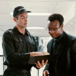 A JMG technician and a client